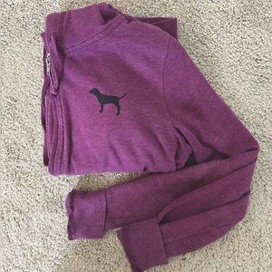 PINK Purple Zip Hoodie. Size M